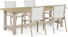 Tuinset 4 personen 200 cm Aluminium Zand/Beige Lifestyle Garden Furniture Fiora/San