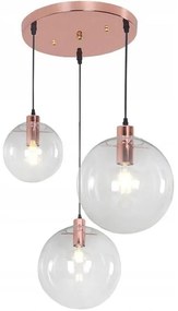 Hangende glazen plafondlamp LASSI 20+25+30 cm