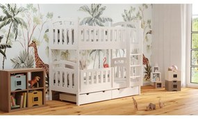 Kinderen Wit - Roze Stapelbed van massief hout - Niko For Kids Kinderen Junior 5059914048962 Children's Beds Home, 160x80, Grote enkele, 11 cm schuim/