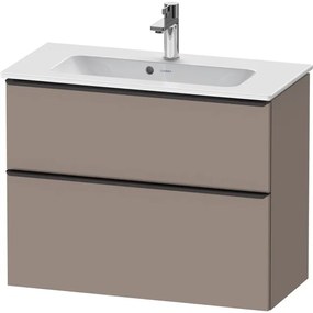 Duravit D-Neo wastafelonderkast 81x62.5x37.2cm 2 lades Basalt Mat de436904343