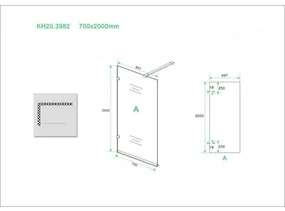 Mueller Clips inloopdouche profielloos 70x200cm ANTI-KALK