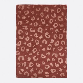 Vloerkleed in 65% wol, luipaardprint, Thelma