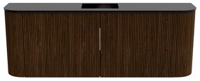 Mondiaz Joya 115cm toiletmeubel ronding links/rechts walnut met wastafel faye midden zonder kraangat urban