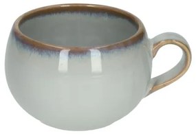 Mok rond reactieve glazuur, steengoed, grijs,Ø 9 cm