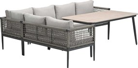 Garden Impressions Burela lounge dining set 5-delig links - taupe
