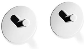 Zack Peco handdoekhaak 4.5x4.5cm rond zelfklevend Hoogglans Gepolijst RVS set van 2 40332