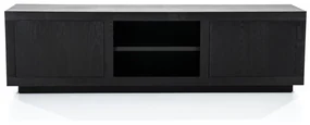 Eleonora Helsinki Zwart Tv-meubel Eiken 160 Cm - 160x42x45cm.