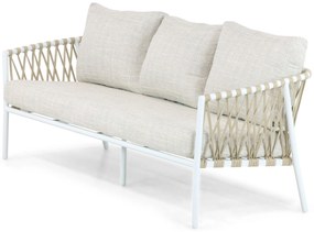 Stoel en Bank Loungeset 5 personen Aluminium/rope Wit  Lifestyle Garden Furniture Feraro