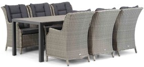 Tuinset 6 personen 217 cm Wicker Grijs Garden Collections Aberdeen/Young
