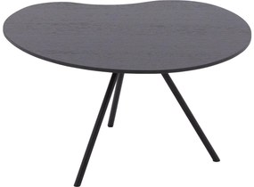 Goossens Salontafel Saya organisch, hout eiken zwart, modern design, 61 x 33 x 49 cm
