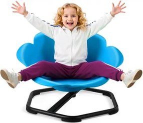 VEVOR Kinderdraaistoel, Sensorische Draaistoel, Cilindrisch, Draagvermogen 100 kg, Sensorisch Speelgoed met Antislip Metalen Voet, Bevordert Coördinatie, Balans en Concentratie, Blauw