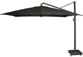Platinum Icon T1 Zweefparasol - 4x3m. - Faded Black met voet en hoes