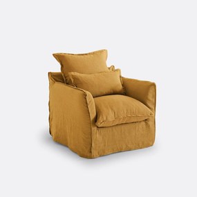 Fauteuilhoes in linnen Odna