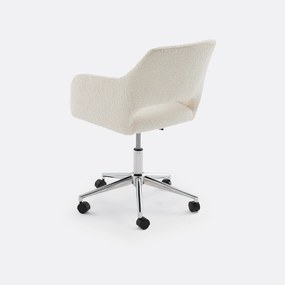 Bureaufauteuil in bouclette stof, Esma