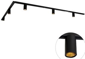 Modern railsysteem met 5 Spot / Opbouwspot / Plafondspots zwart 1-fase GU10 35mm - Iconic Ruby GU10 Binnenverlichting Lamp