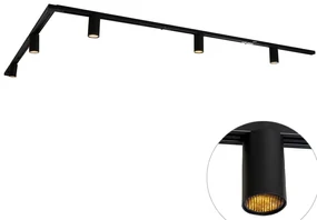 Modern railsysteem met 5 Spot / Opbouwspot / Plafondspots zwart 1-fase GU10 35mm - Iconic Ruby GU10 Binnenverlichting Lamp