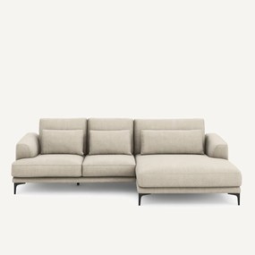 XL hoekbank rechts van katoen en linnen, MARSILE