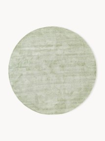Rond handgeweven viscose vloerkleed Jane