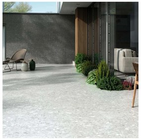 Vloertegel 60x120 Cm Terrazzo Rock Licht Grijs N56
