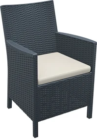 Siesta  Tuinstoel - California - Donkergrijs - Wicker Look - Siesta