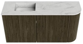 Mondiaz Joya DLux 80cm toiletmeubel ronding rechts shadow met wastafel faye links zonder kraangat opalo