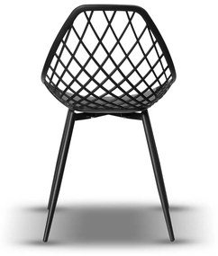 CHICO stoel zwart - modern, opengewerkt, voor keuken / tuin / café