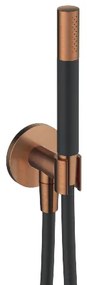 Hotbath Cobber Staaf Handdouche met douche aansluiting en opsteek Geborsteld Koper PVD M440