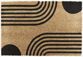 Handgemaakte kokos deurmat Lines