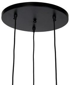 Art Deco hanglamp goud 3-lichts - Wesley