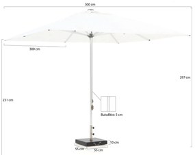 Shadowline Cuba parasol 300x300cm