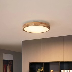 Scandinavische plafondlamp hout 50cm incl. LED dimbaar - PeckerScandinavisch Scandinavisch rond Binnenverlichting Lamp