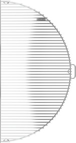BonFeu BonGrill ½ diameter 100 - Grijs - LxBxH: 54x104x3cm