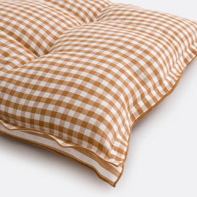 Gingham vloermat, katoen en linnen lengte 120 cm, Cottage