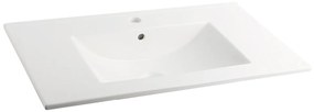 Fontana Rovigo badmeubel 100cm met witte wastafel en kraangat zwart mat