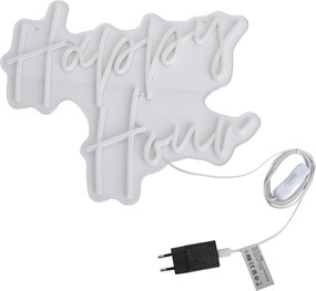 Neon wandlamp wit incl. LED - Happy Hour