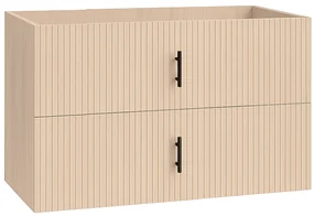 Muebles Raya onderkast ribbelfront 100cm met 2 softclose lades naturel eiken