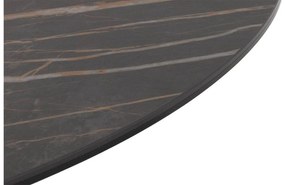 Goossens Excellent Salontafel Cipressen rond, keramiek zwart, modern design, 80 x 32 x 80 cm