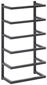 vidaXL Handdoekenrek 24x12x48 cm staal zwart