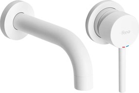 Inbouw wastafelkraan Rea Lungo White + BOX
