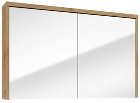 Fontana Basic spiegelkast 100cm met 2 deuren warm eiken