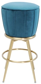 Kare Design After Work Barkruk Fluweel Blauw