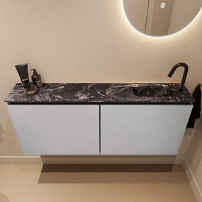 Mondiaz Ture DLux toiletmeubel 120cm plata met wastafel lava rechts met kraangat