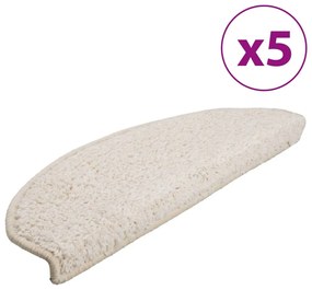 vidaXL Trapmatten 5 st 65x25 cm wit