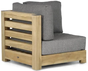 Chaise Loungeset Teak Old teak greywash 2 personen Santika Furniture Santika