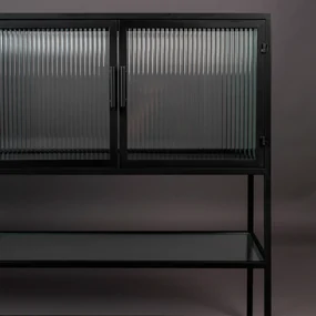 Dutchbone Boli Dressoir Met Ribbel Glas - 150x38x90cm.