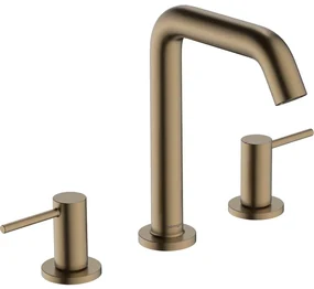 Hansgrohe Tecturis Wastafelkraan - mengkraan - rond - 15.6cm uitloop - 3-gats - geborsteld brons 73330140
