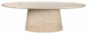 Richmond Interiors Fictus Ovale Eettafel Travertin Beige - 240 X 120cm.