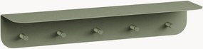 Metalen wandrek Malou met haken en hoedenplank