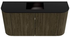 Mondiaz Joya 85cm toiletmeubel ronding links/rechts shadow met wastafel faye midden zonder kraangat urban