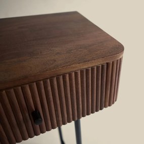 Haltafel Ribbel Hout 80 Cm - 80 X 35cm.